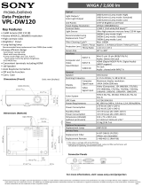 Sony VPLDW120 Datasheet