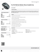 Kensington Pro Fit® Mid-Size Wireless - Graphite Grey Datasheet