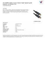 V7 HDMI Cable (m/m) gold plated connector black 1,8m Datasheet