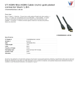 V7 V7HDMIMCHDGB-1.8M-BK Datasheet