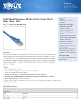 Tripp Lite Cat6 Gigabit Snagless Molded Patch Cable (RJ45 M/M) - Blue, 12-ft. Datasheet