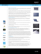 Sony VPCF134FX/H Datasheet