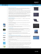 Sony VPCF13BFX/B Datasheet