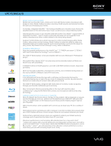 Sony VPCF13MGX/B Datasheet