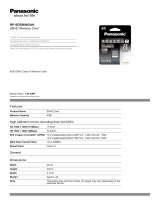 Panasonic RP-SDRB08GAK Datasheet