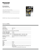 Panasonic RP-SDUB08GAK Datasheet