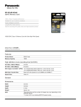 Panasonic RP-SDUB16GAK Datasheet