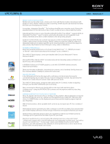 Sony VPCF13RFX/B Datasheet