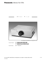 Panasonic PT-DX810ES User manual