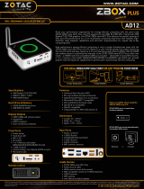 Zotac ZBOXNANO-AD12-PLUSBE Datasheet