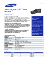 Samsung 8GB MicroSDHC Class 10 Datasheet