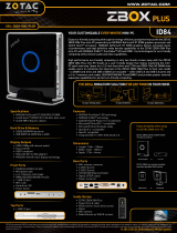 Zotac ZBOX-ID84-PLUS-U Datasheet