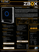 Zotac ZBOX-ID84-U Datasheet