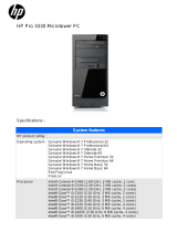HP Pro 3330 Datasheet