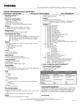 Toshiba L855-S5136NR Datasheet