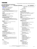 Toshiba R950-S9521 Datasheet