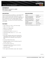 Kingston Technology KVR16N11-8 Datasheet