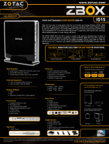 Zotac ZBOXSD-ID15-U Datasheet