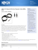 Tripp Lite USB 2.0 Hi-Speed A/B Active Repeater Cable (M/M), 25-ft. Datasheet