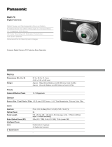 Panasonic DMC-F5EG-K Datasheet