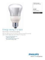 Philips Spot energy saving bulb 872790082600500 Datasheet
