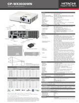 Hitachi CP-WX3030WN Datasheet