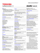 Toshiba U840 (PSU4RC-00Y00D) Datasheet