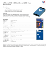 V7 Nano USB 2.0 Flash Drive 32GB Blue Datasheet