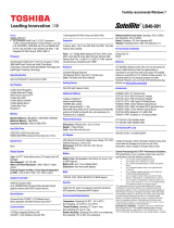 Toshiba U840 (PSU4SC-001001) Datasheet