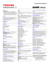 Toshiba U940 (PSU6VC-01H00W) Datasheet