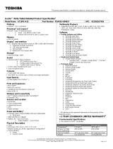 Toshiba PDA0EU00101Y User manual