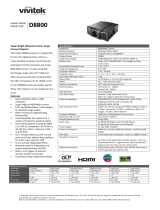 Vivitek D8800 Datasheet