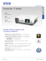 Epson PowerLite W17 Datasheet