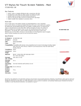 V7 Stylus for Touch Screen Tablets - Red Datasheet