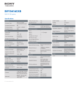 Sony SVF15416CXB Datasheet