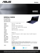 Asus UX302LA-C4003H Datasheet