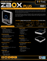 Zotac ZBOX-IQ01-PLUS-U Datasheet