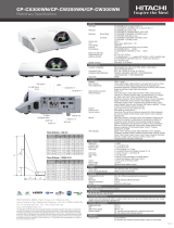 Hitachi CP-CX300WN Datasheet