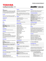 Toshiba C850D (PSCC6C-00800G) Datasheet