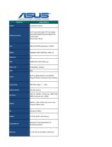 Asus U38N-MPR1-H Datasheet