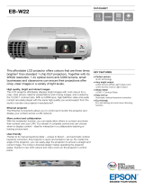 Epson EB-W22 Datasheet