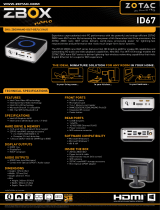 Zotac ZBOXNANO-ID67-BE Datasheet