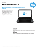 HP 15-d030se Datasheet