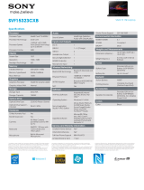 Sony SVF15323CXB Datasheet