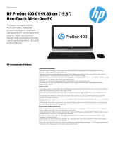 HP ProOne 400 G1 Datasheet