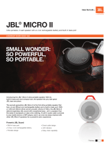 JBL MICRO II WHITE User manual