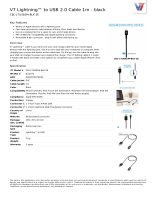 V7 CBL-LTUSB1M-BLK-2E Datasheet