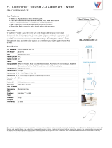 V7 CBL-LTUSB1M-WHT-2E Datasheet