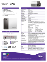 BenQ GP20 Datasheet