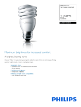 Philips Spiral energy saving bulb 8718291138051 Datasheet